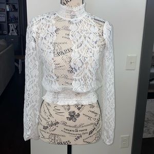 Gorgeous See Through Lace Blouse